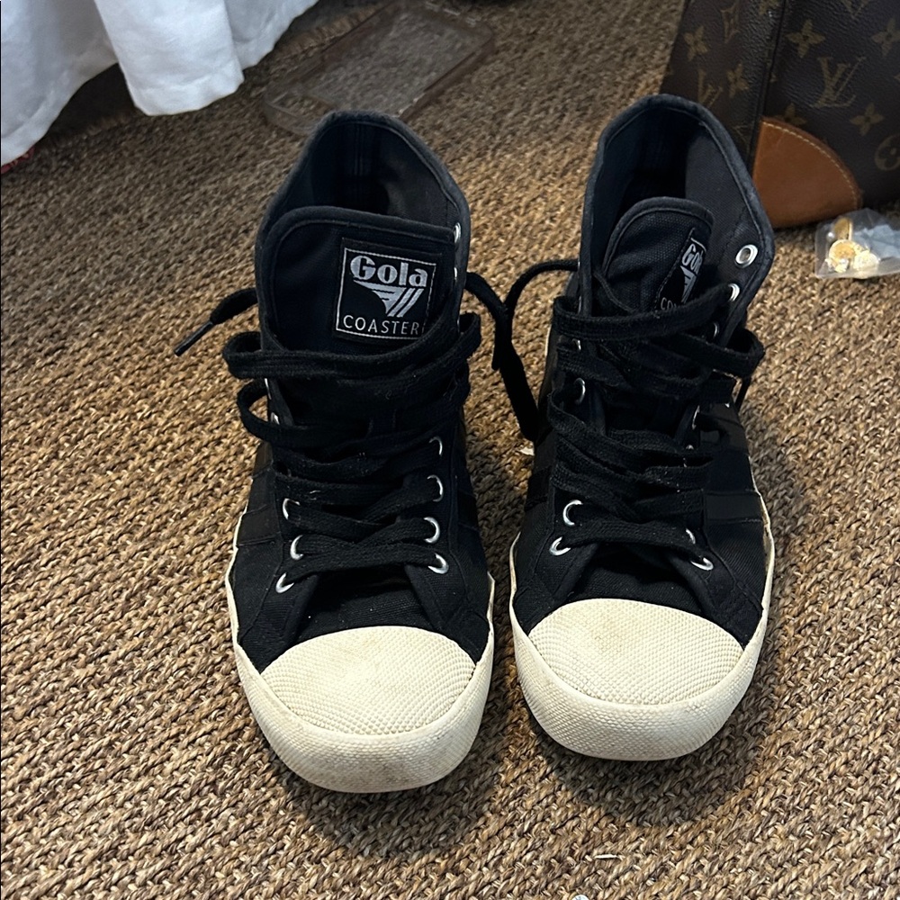 Gola Black and White High-Top Sneakers